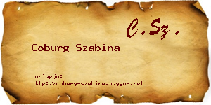 Coburg Szabina névjegykártya